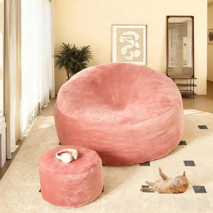 Washable Bean Bag, High-Resilience Foam Chair for Home