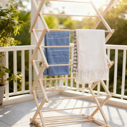 Quality Beech Folding Clothes Horse for Efficient Drying